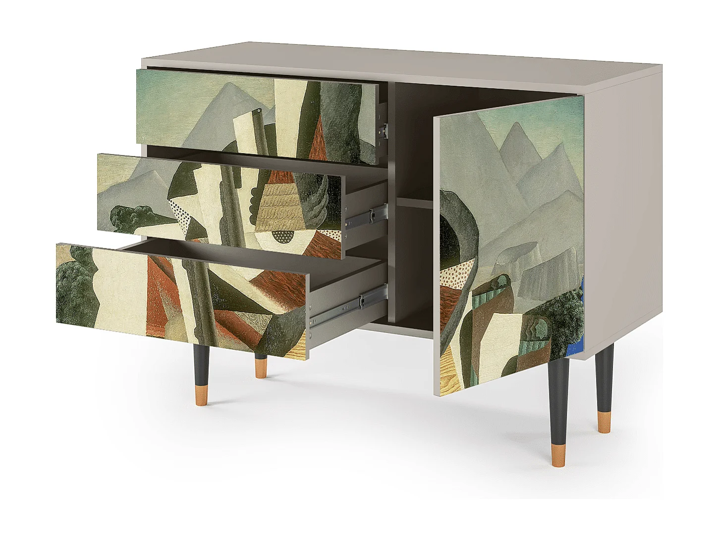 Credenza - 115х84х41 cm - S3 - The Cubist Paintings , Sabbia