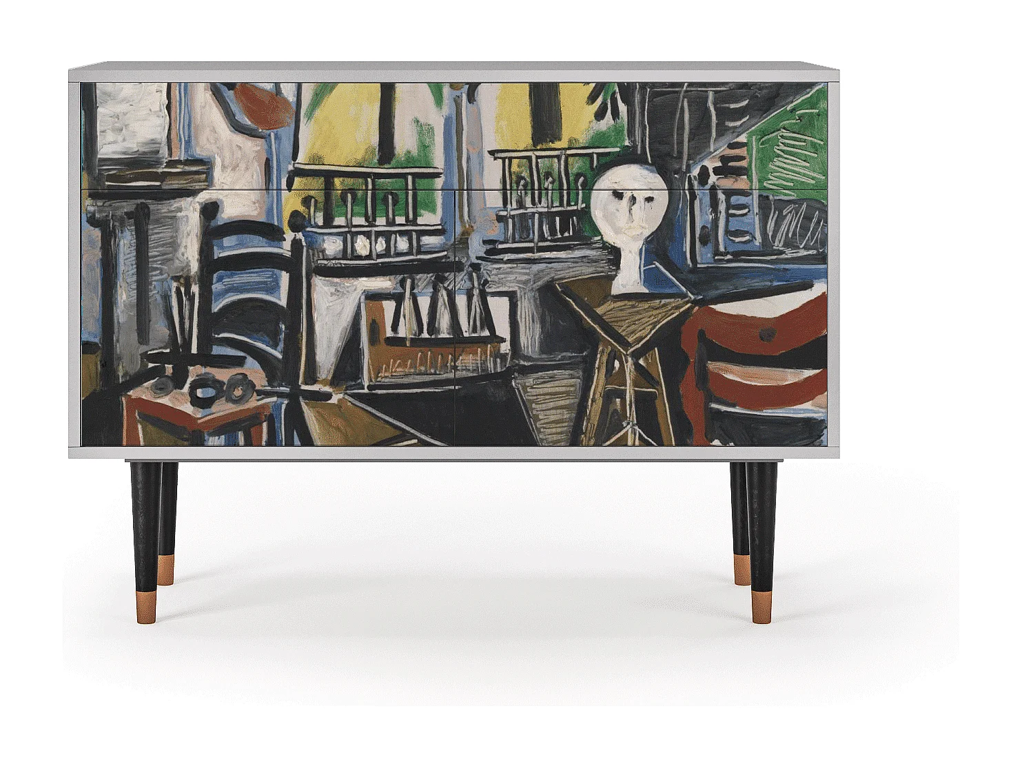 Kredens - 115x85x48 cm - BS4 - The Studio , Szary