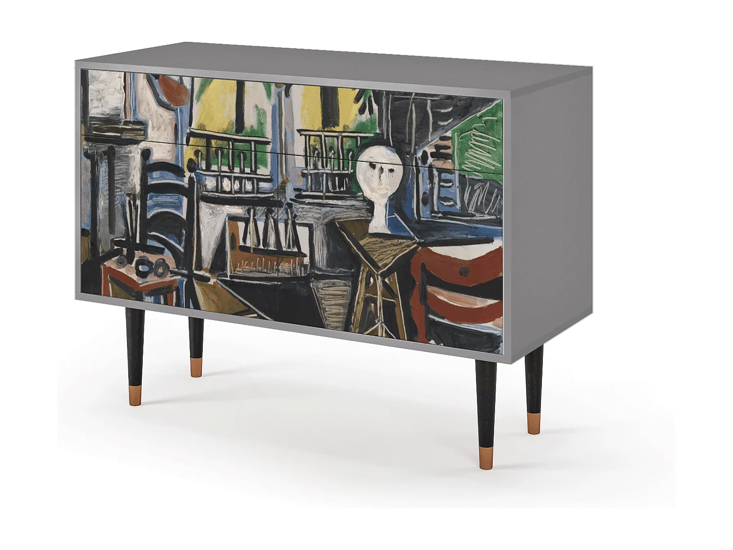 Kredens - 115x85x48 cm - BS4 - The Studio , Szary