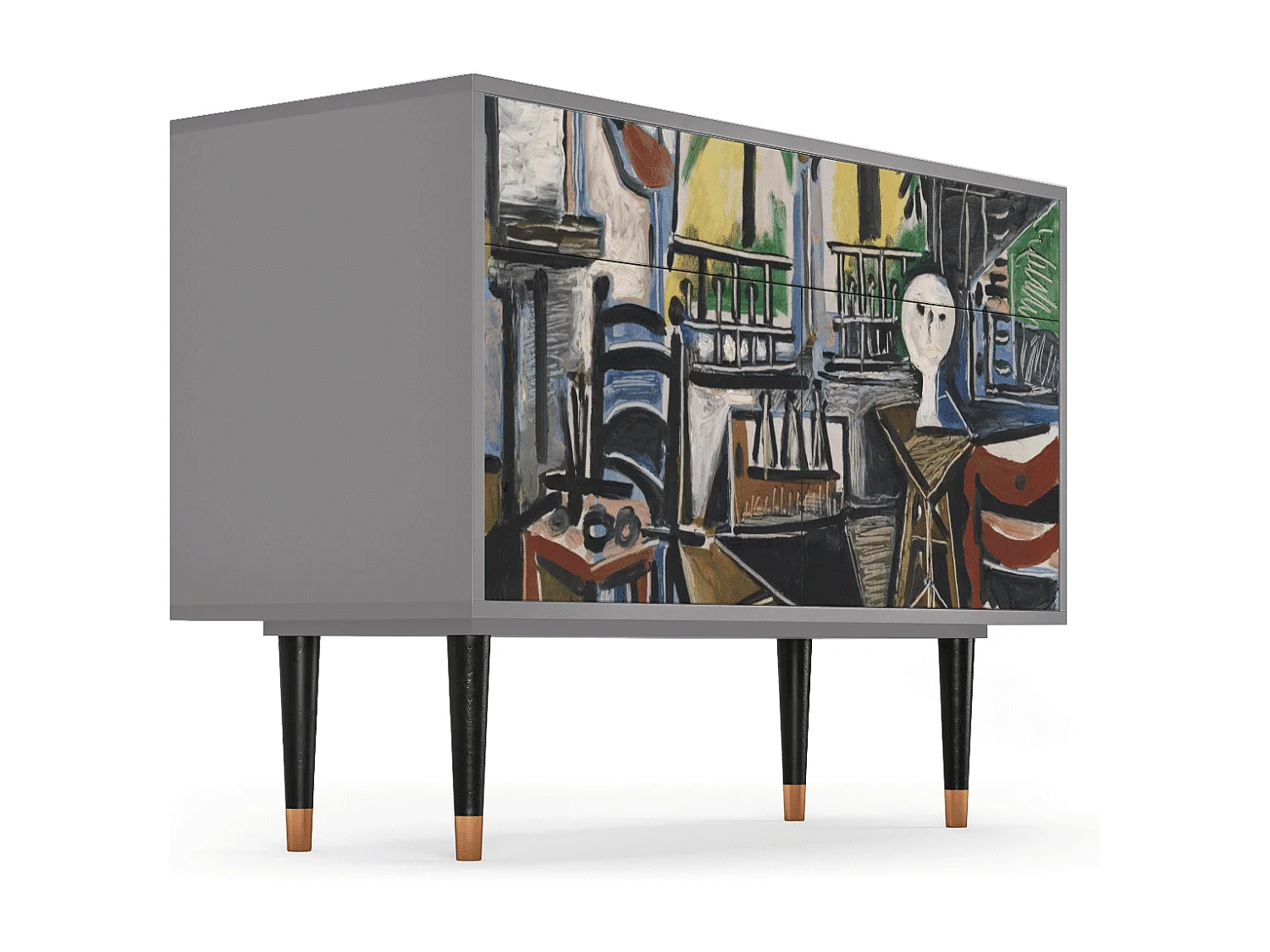 Kredens - 115x85x48 cm - BS4 - The Studio , Szary