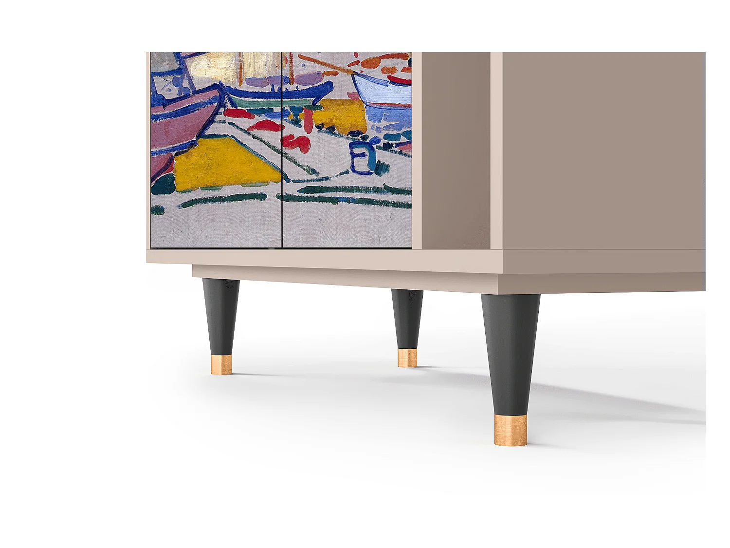 Kredens - 96х110х41 cm - BS6 - The Port of Collioure , Latte