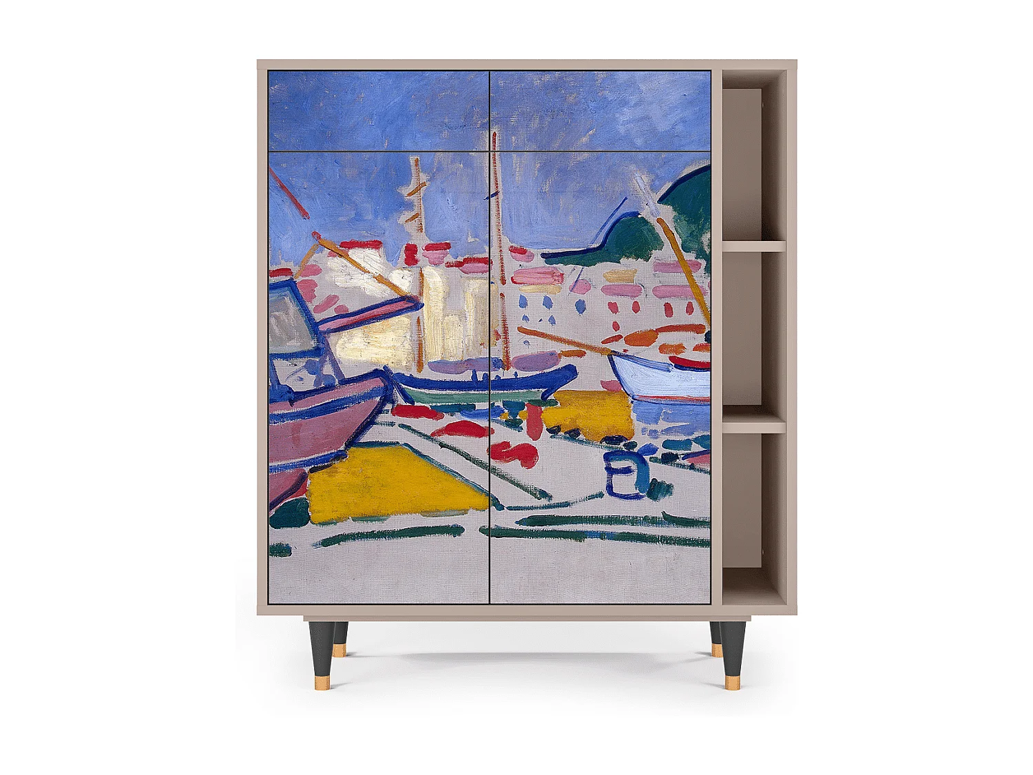 Buffet - 96х110х41 cm - BS6 - The Port of Collioure , Latte