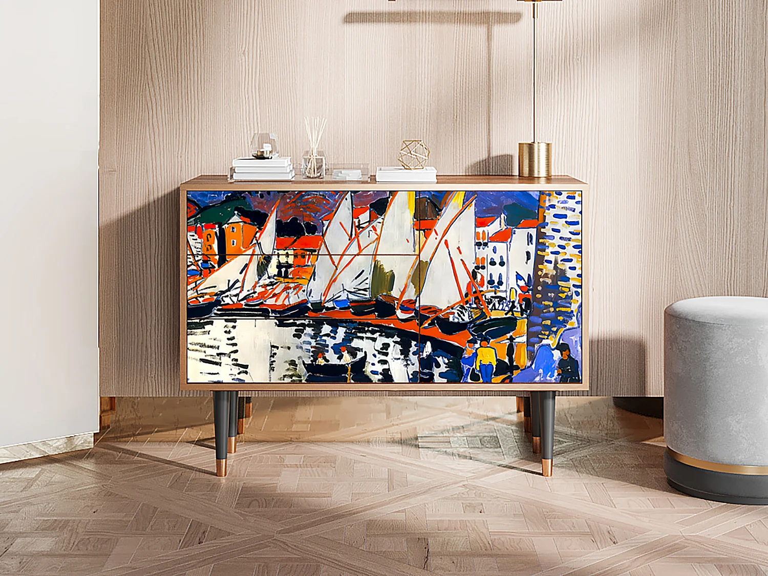 Credenza - 115х84х41 cm - S3 - Le Séchage des voiles , Noce