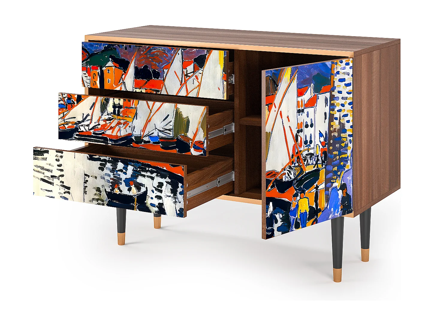 Credenza - 115х84х41 cm - S3 - Le Séchage des voiles , Noce