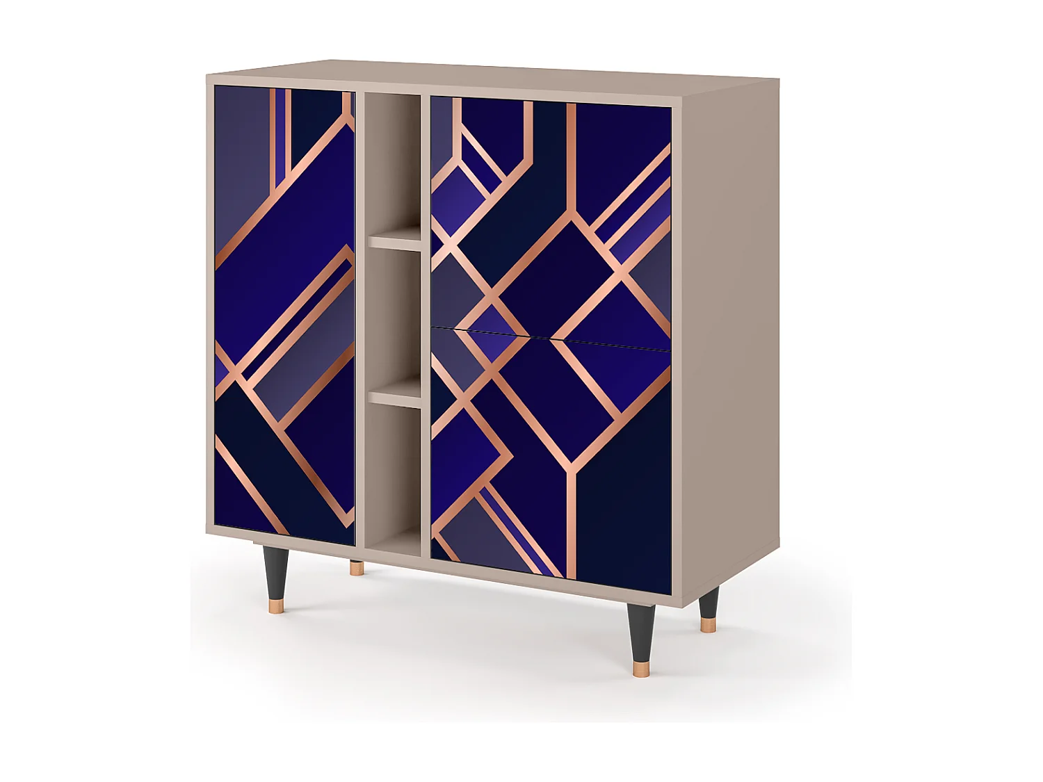 Sideboard - 94х96х41 cm - BS5 - Aquamarine Getsby, Latte