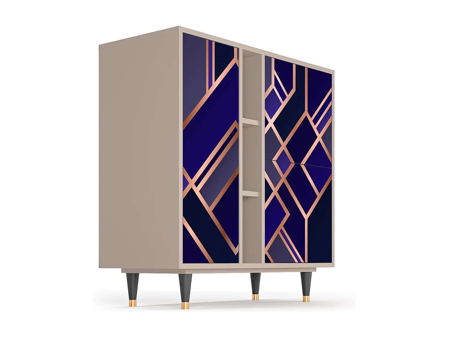 Sideboard - 94х96х41 cm - BS5 - Aquamarine Getsby, Latte