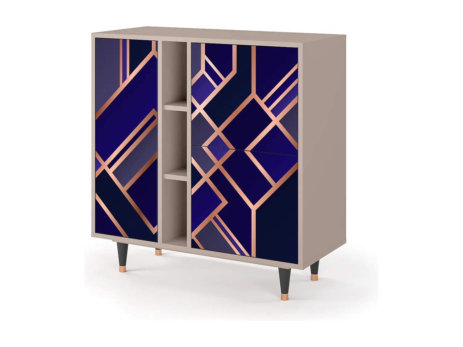 Credenza - 94х96х41 cm - BS5 - Aquamarine Getsby, Latte