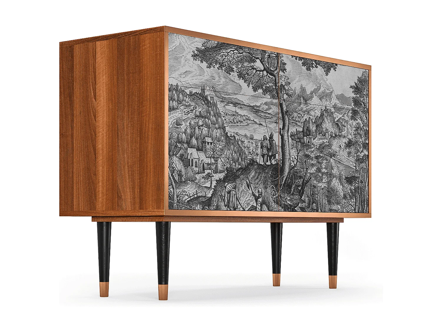 Sideboard - 115x85x48 cm - BS4 - Milites Requiescentes, Walnuss