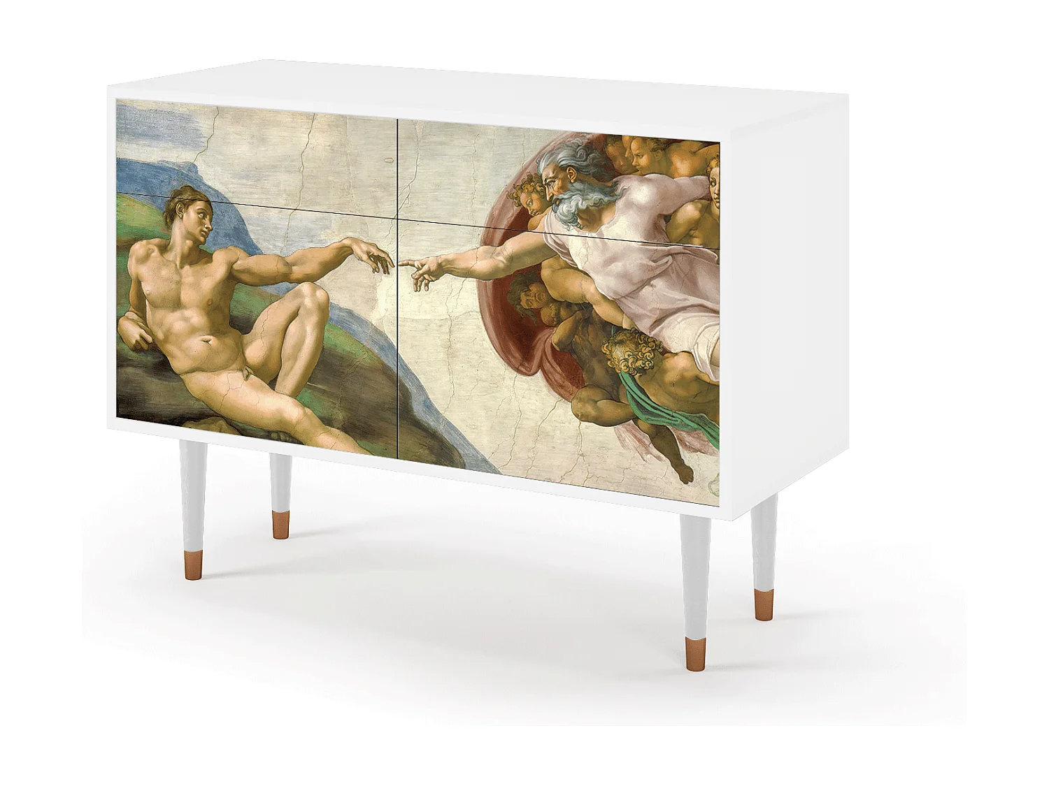 Buffet - 115x85x48 cm - BS4 - The Creation of Adam, Blanc