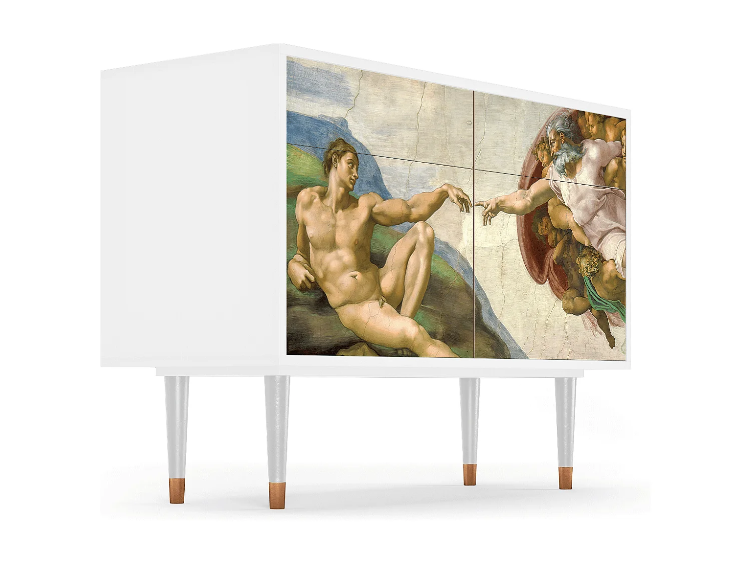 Buffet - 115x85x48 cm - BS4 - The Creation of Adam, Blanc