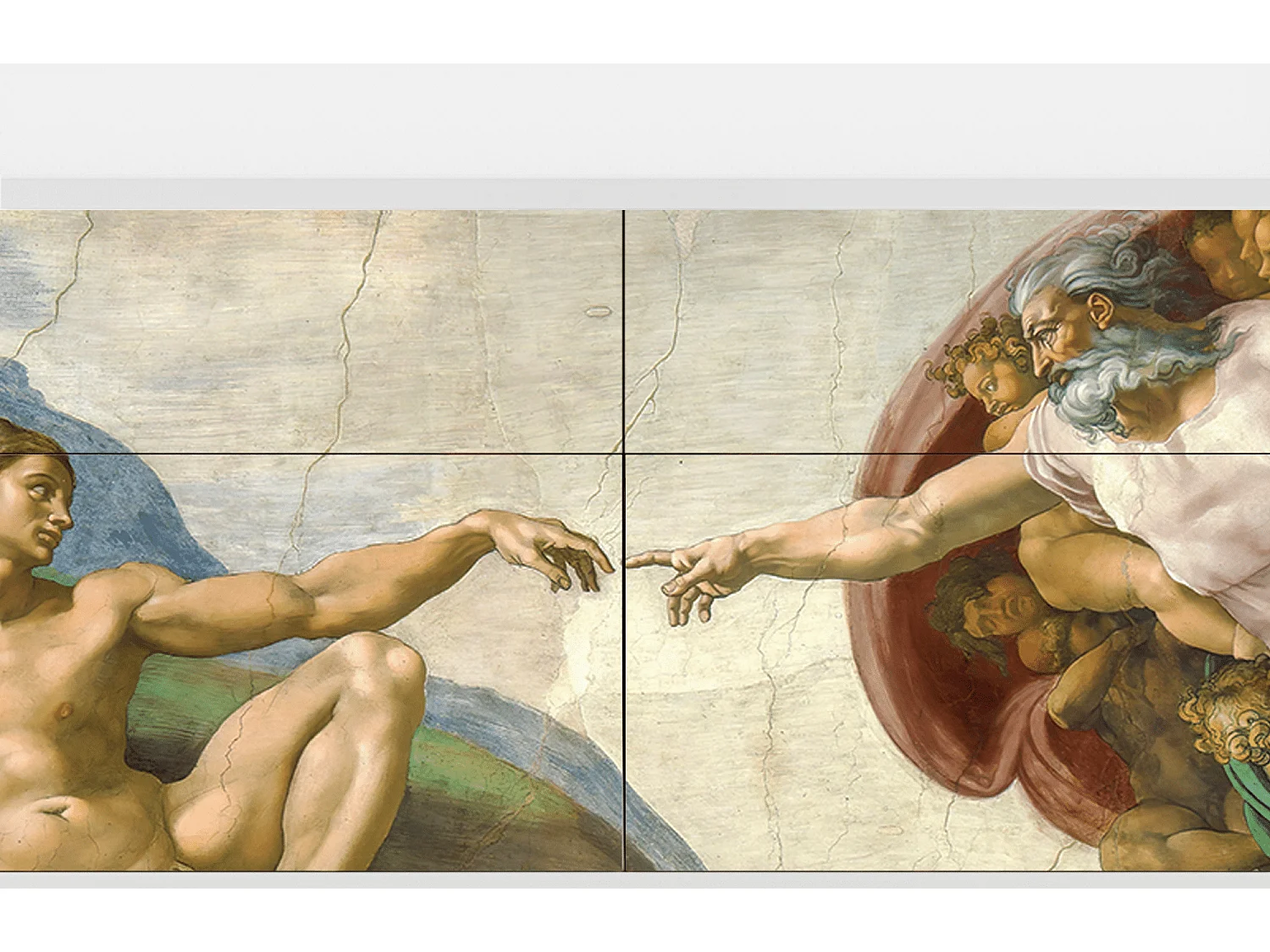Buffet - 115x85x48 cm - BS4 - The Creation of Adam, Blanc