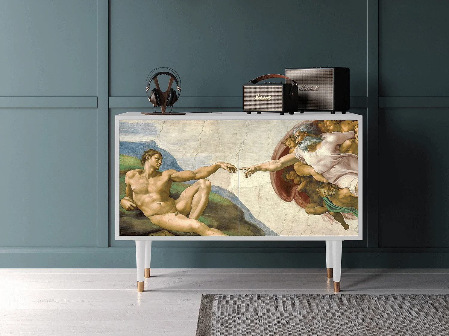 Buffet - 115x85x48 cm - BS4 - The Creation of Adam, Blanc