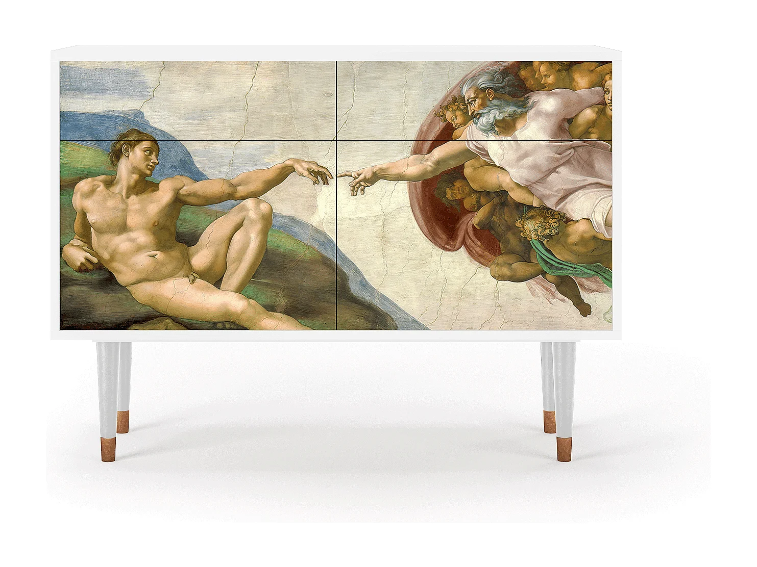 Buffet - 115x85x48 cm - BS4 - The Creation of Adam, Blanc
