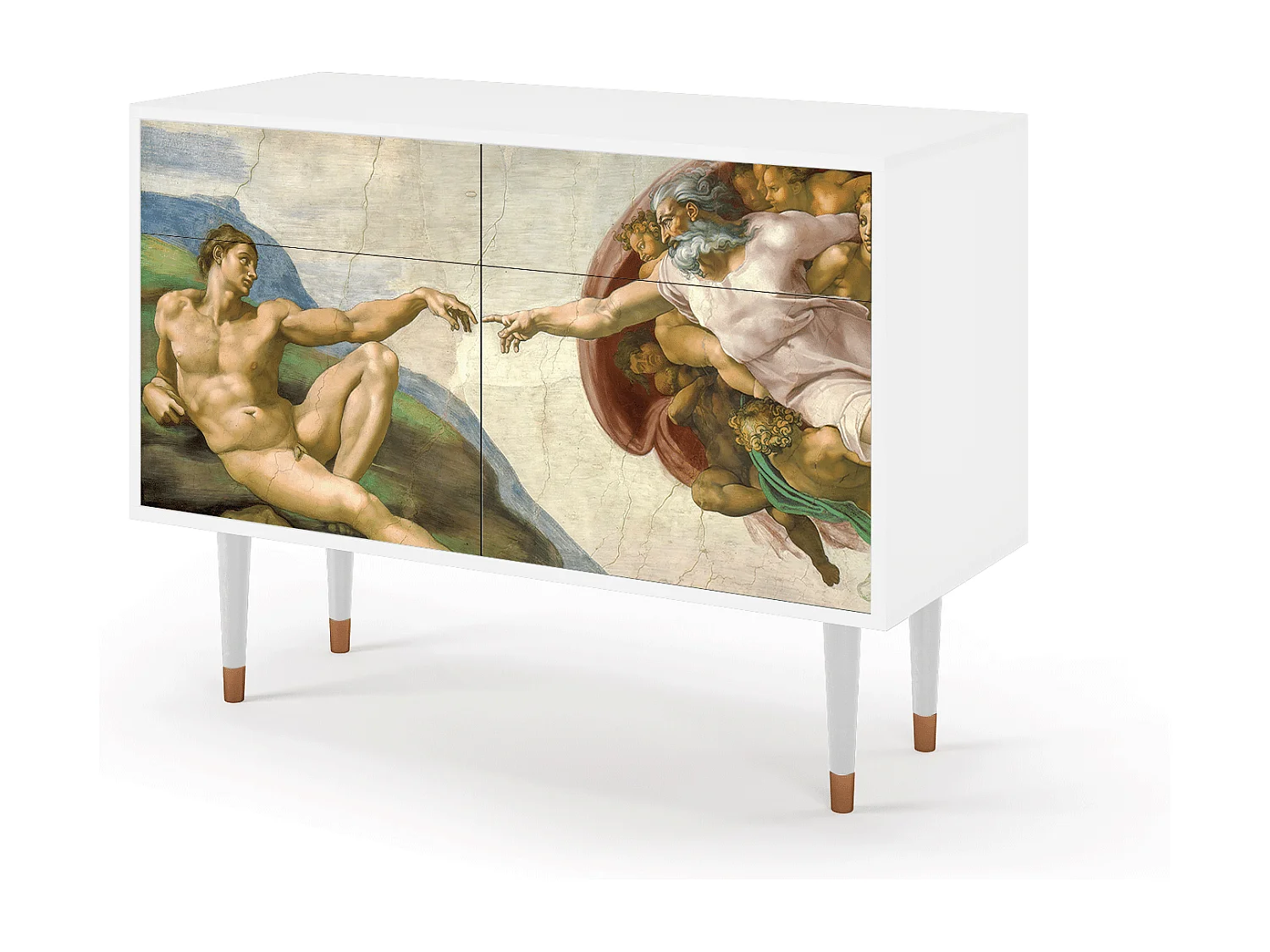 Buffet - 115x85x48 cm - BS4 - The Creation of Adam, Blanc