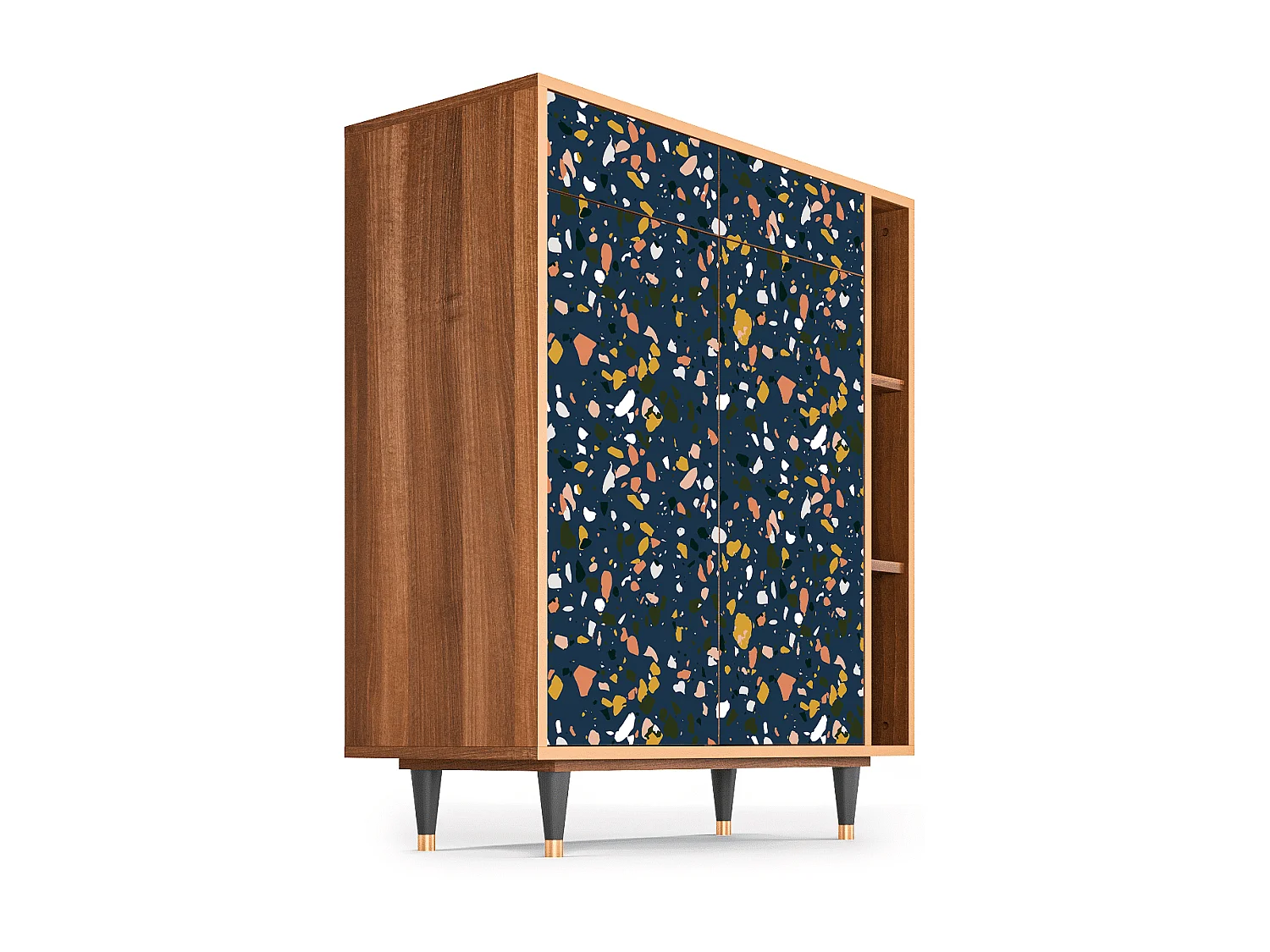 Dressoir - 96х110х41 cm - BS6 - Night Sky Langhterns, Walnoot