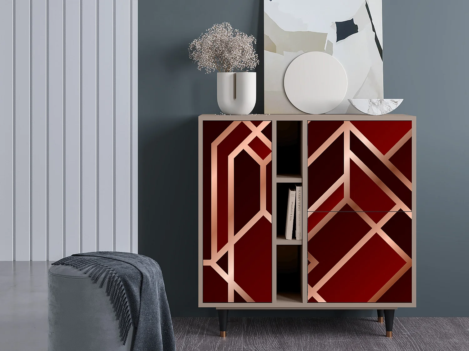 Dressoir - 94х96х41 cm - BS5 - Velvet 1920's, Latte