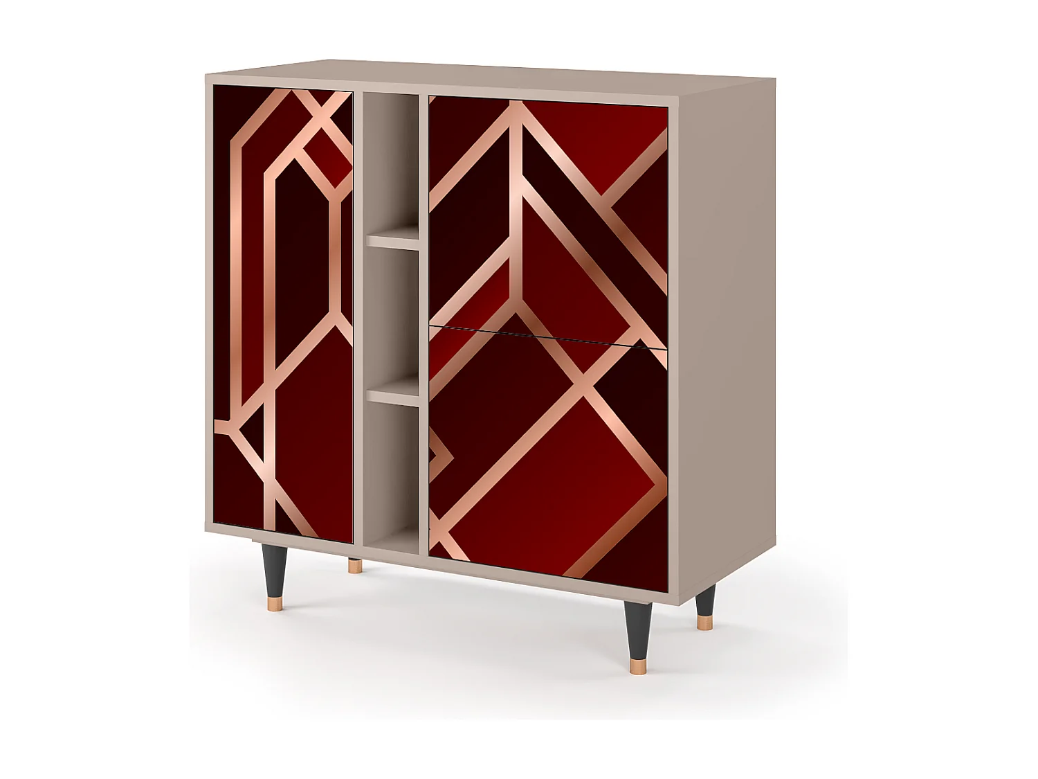 Dressoir - 94х96х41 cm - BS5 - Velvet 1920's, Latte