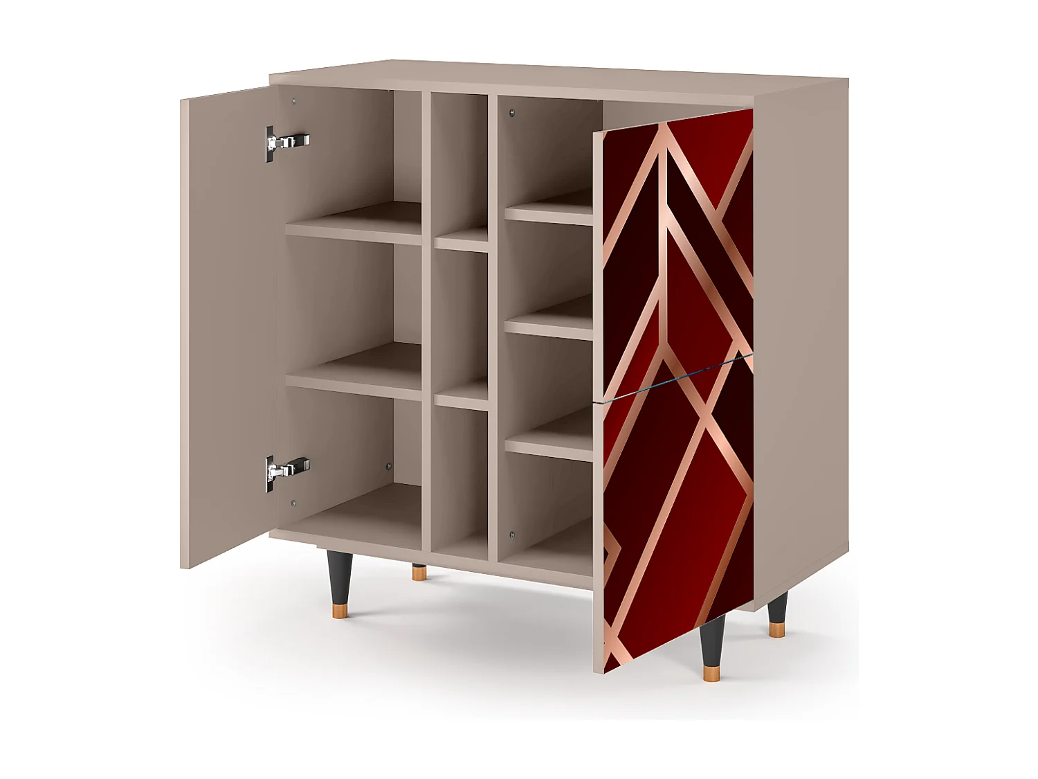 Dressoir - 94х96х41 cm - BS5 - Velvet 1920's, Latte