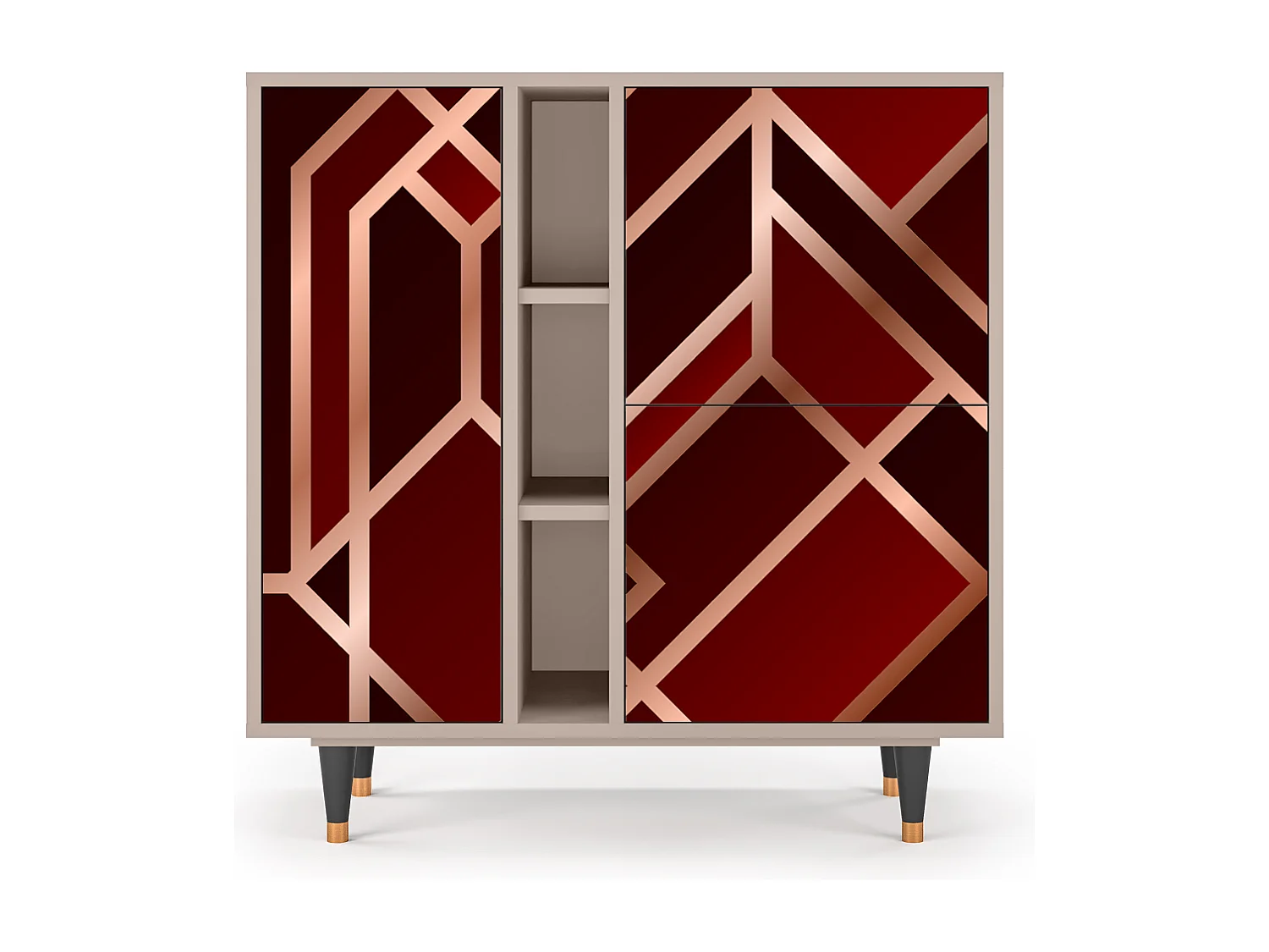 Kredens - 94х96х41 cm - BS5 - Velvet 1920's, Latte