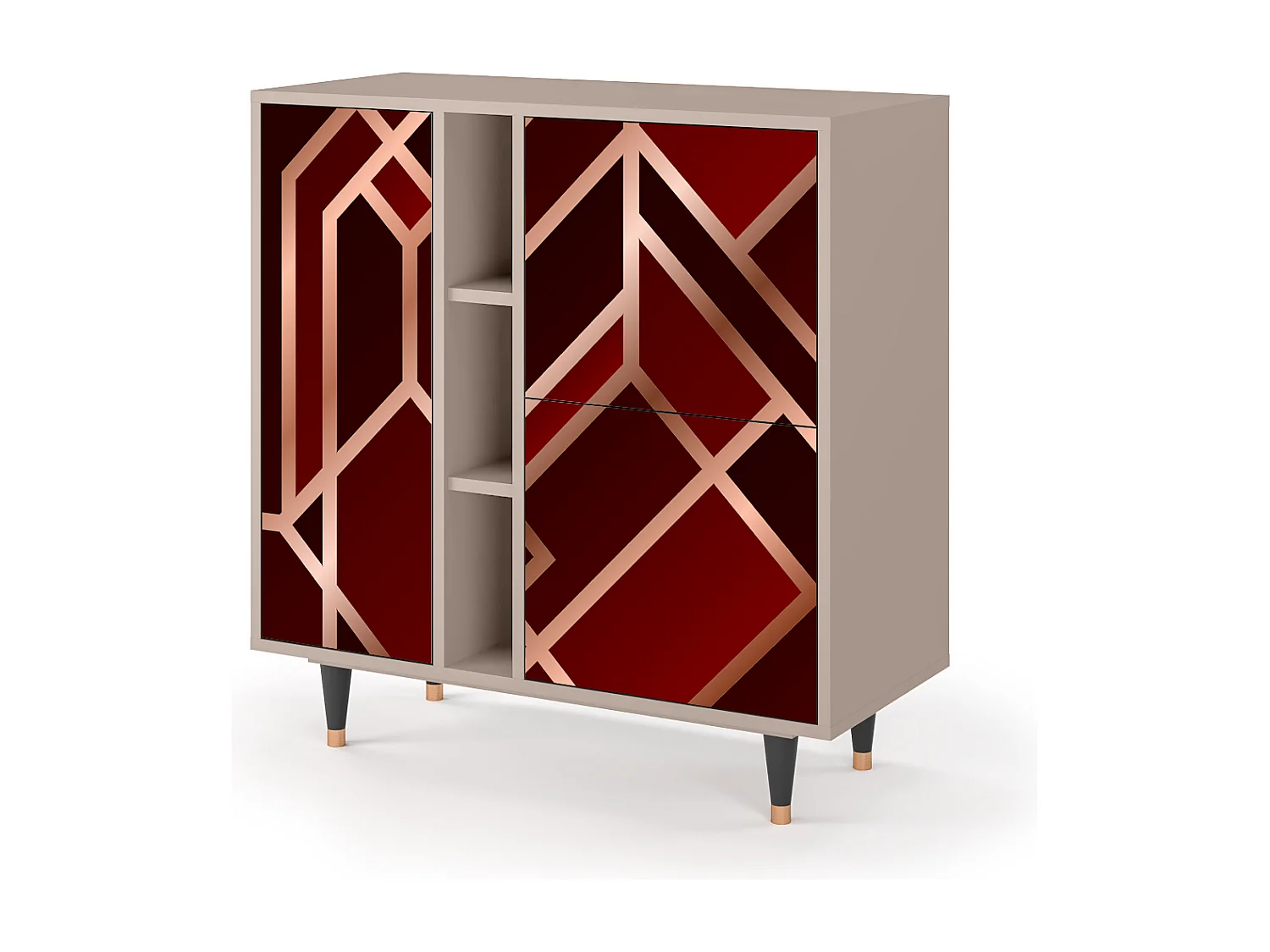 Kredens - 94х96х41 cm - BS5 - Velvet 1920's, Latte