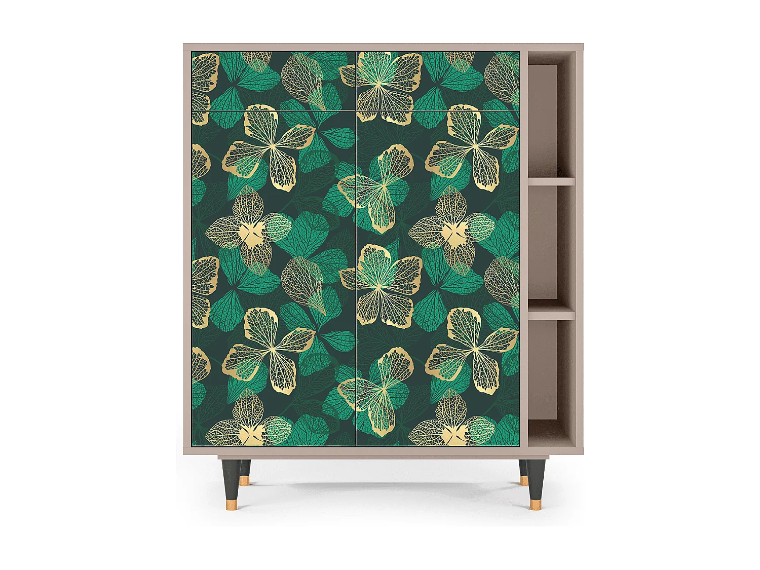 Credenza - 96х110х41 cm - BS6 - Green Flower, Latte
