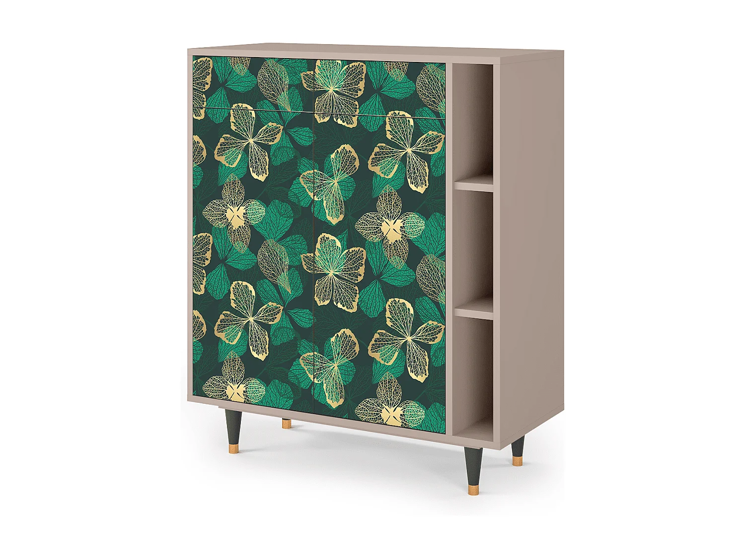 Credenza - 96х110х41 cm - BS6 - Green Flower, Latte