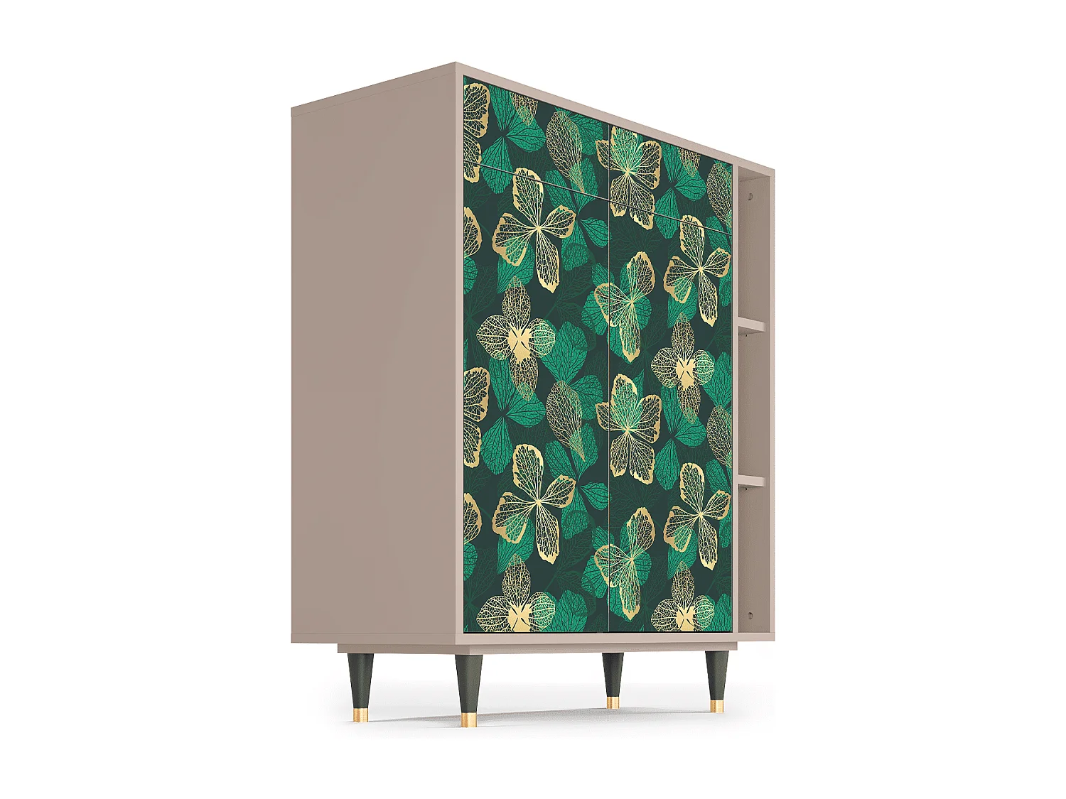 Credenza - 96х110х41 cm - BS6 - Green Flower, Latte