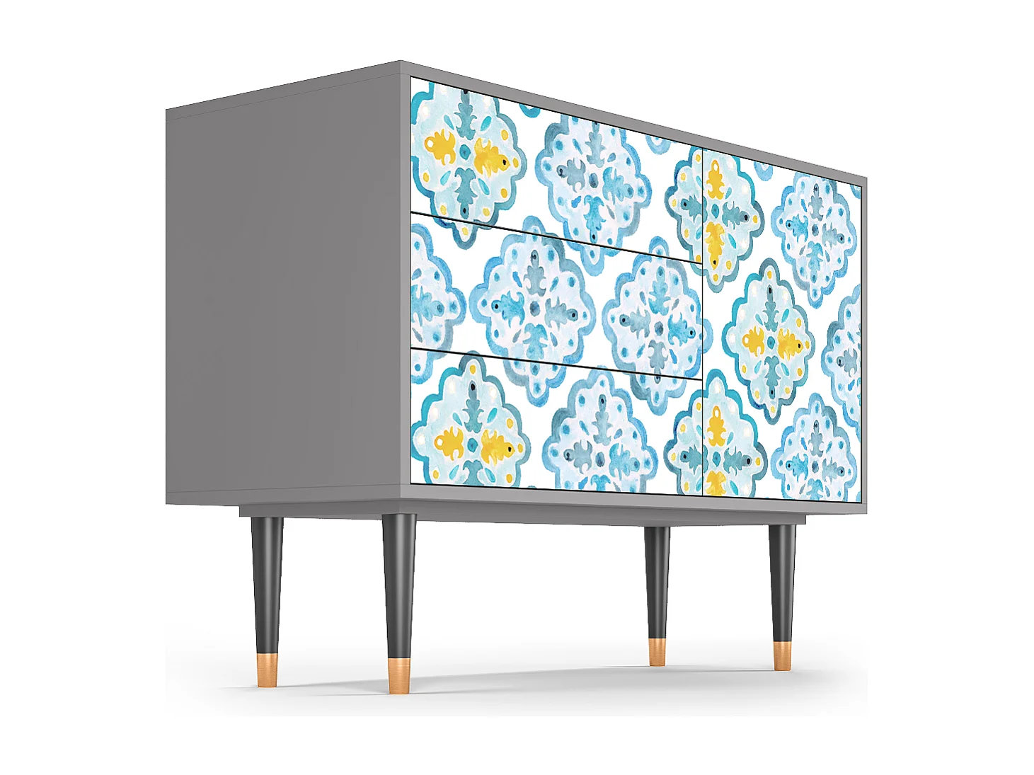 Dressoir - 115х84х41 cm - S3 - Portugese tiles, Grijs