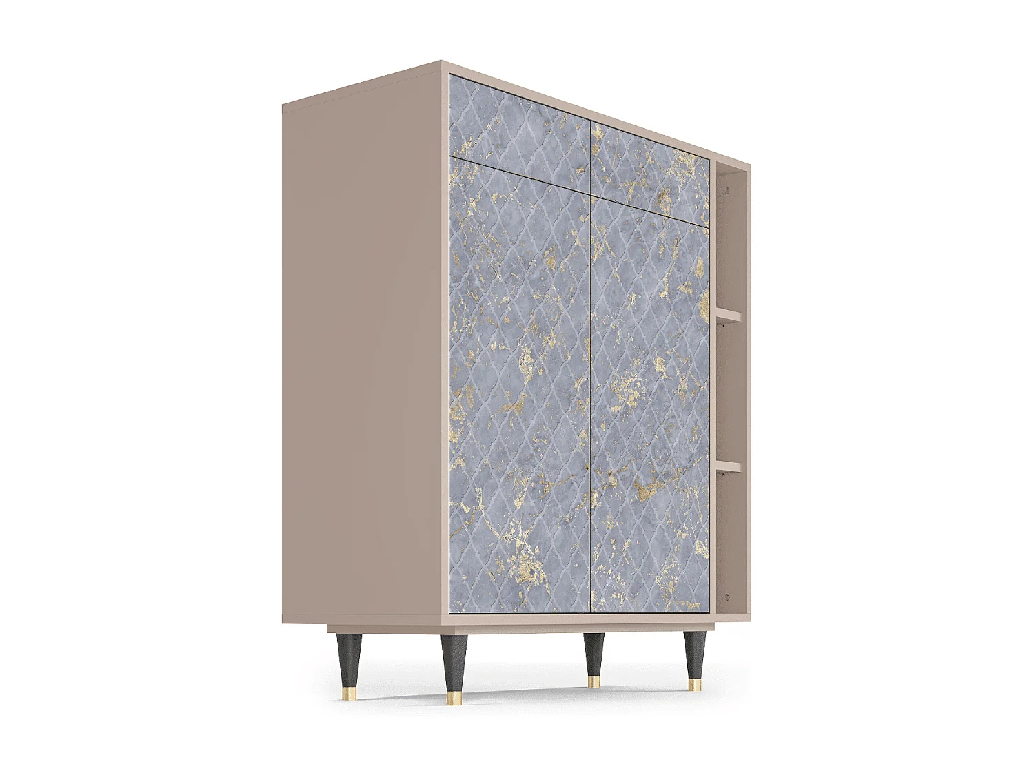 Kredens - 96х110х41 cm - BS6 - Golden Smoke, Latte