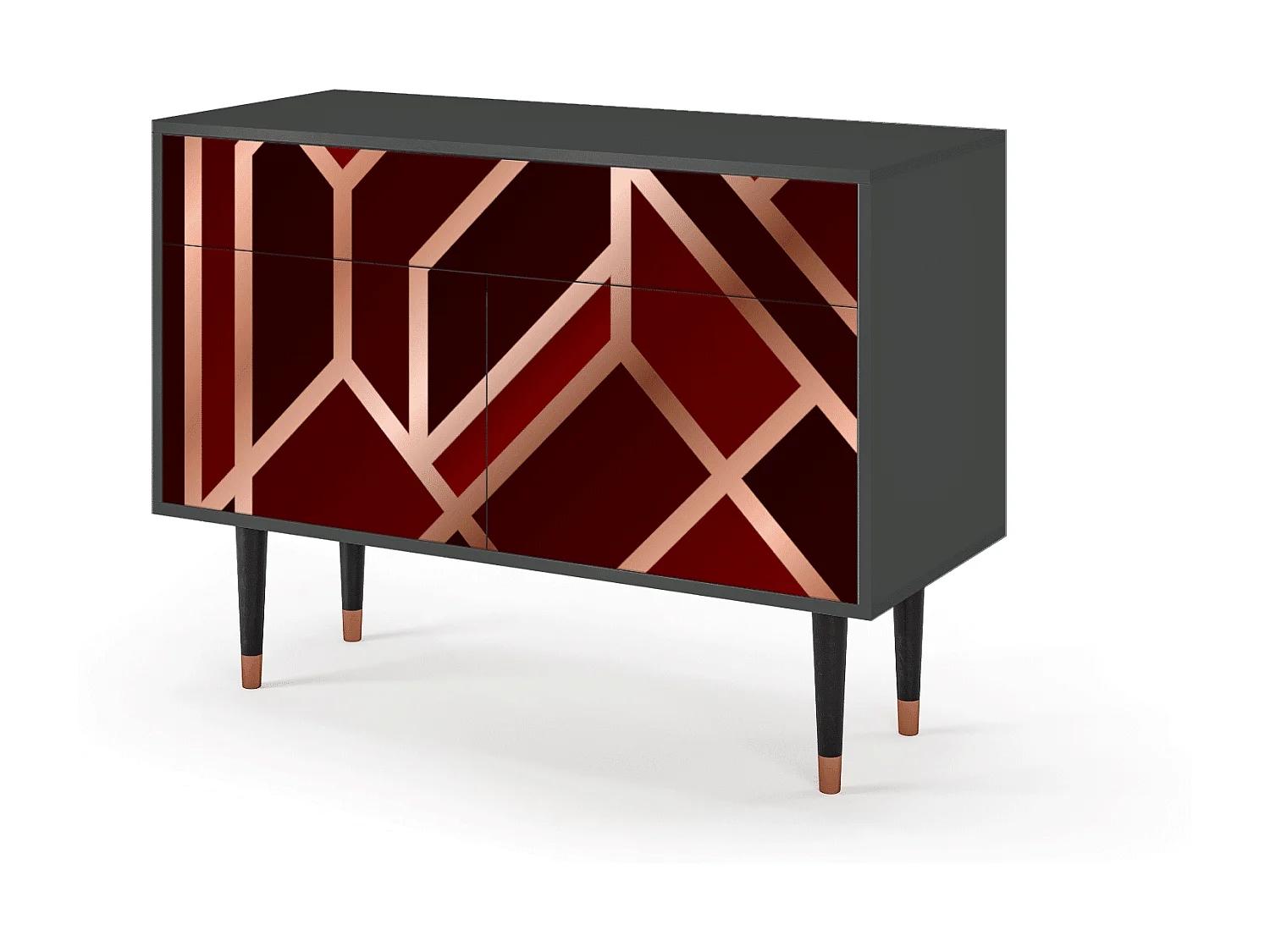 Credenza - 115x85x48 cm - BS4 - Velvet 1920's, Antracite