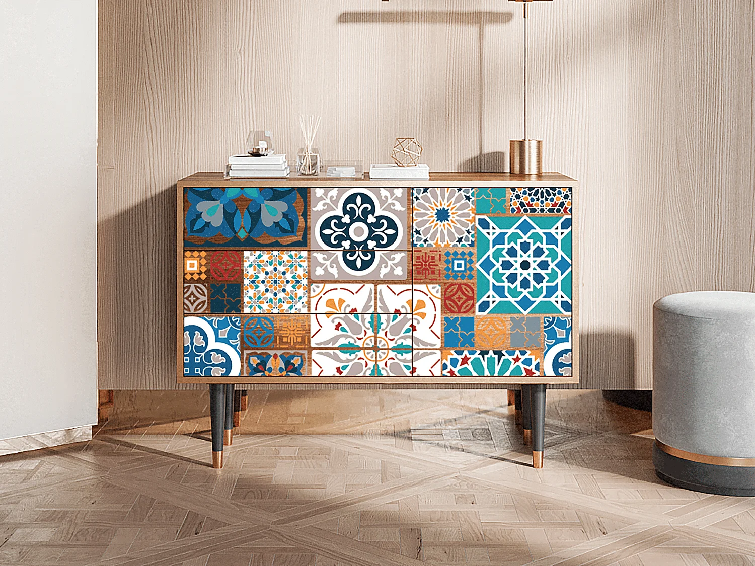 Buffet - 115х84х41 cm - S3 - Moroccan Market, Noyer