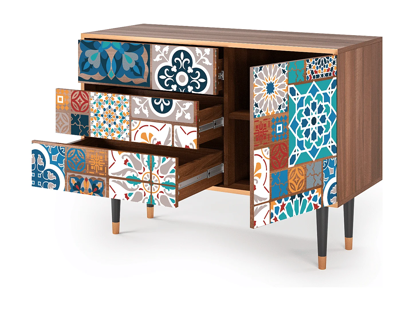 Buffet - 115х84х41 cm - S3 - Moroccan Market, Noyer