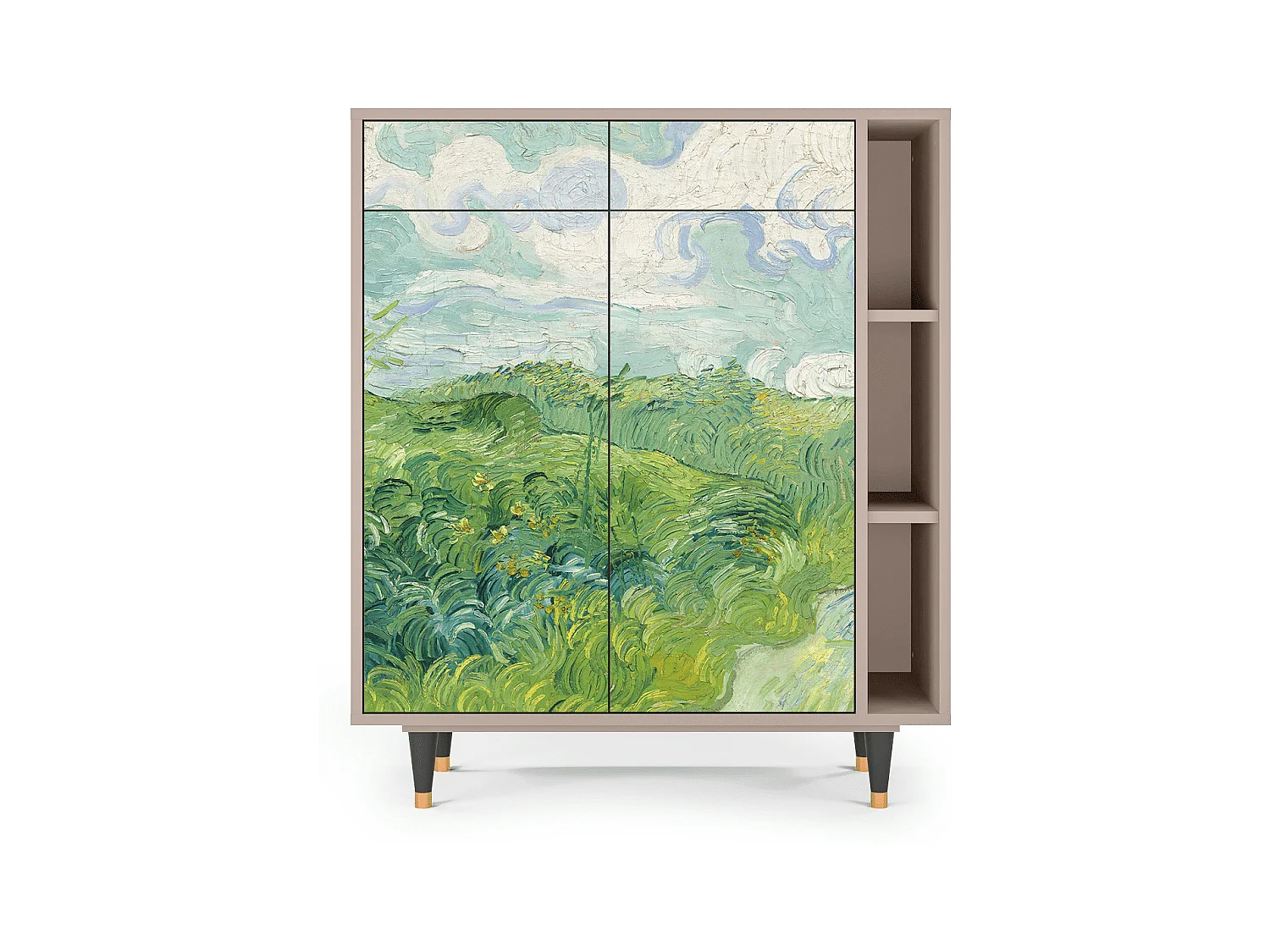 Sideboard - 96х110х41 cm - BS6 - Green Wheat Fields, Latte