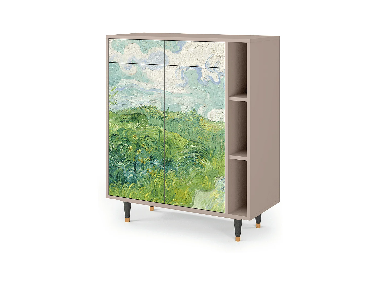 Sideboard - 96х110х41 cm - BS6 - Green Wheat Fields, Latte