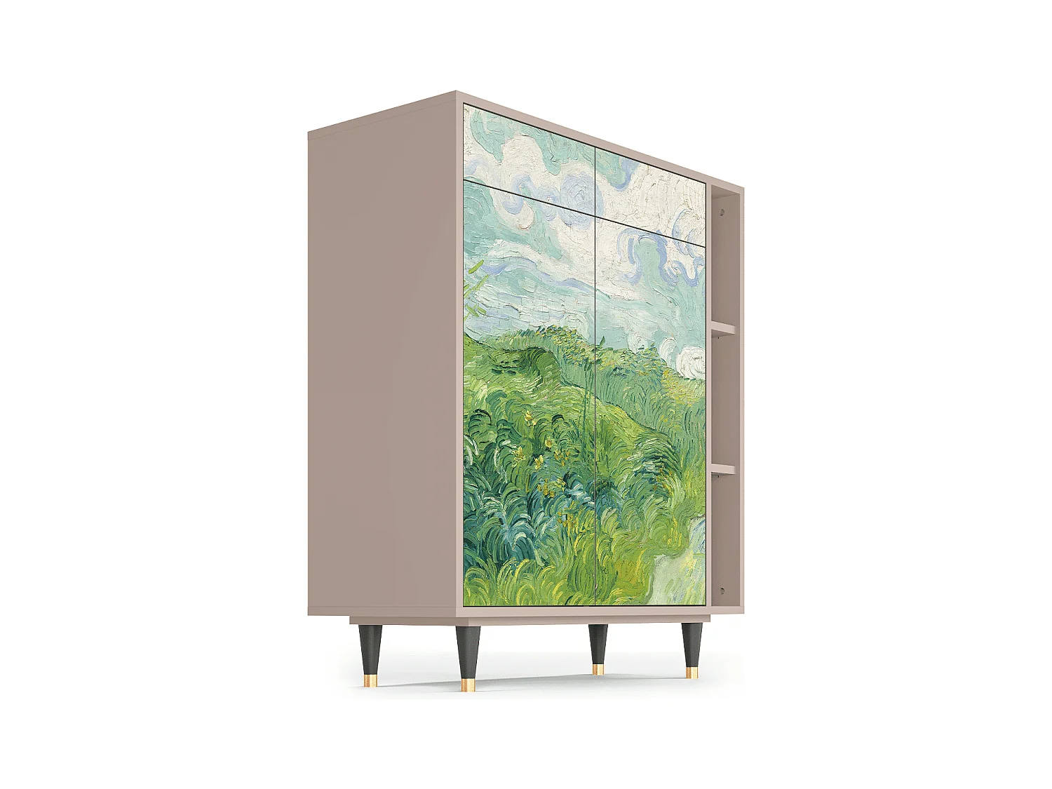 Sideboard - 96х110х41 cm - BS6 - Green Wheat Fields, Latte