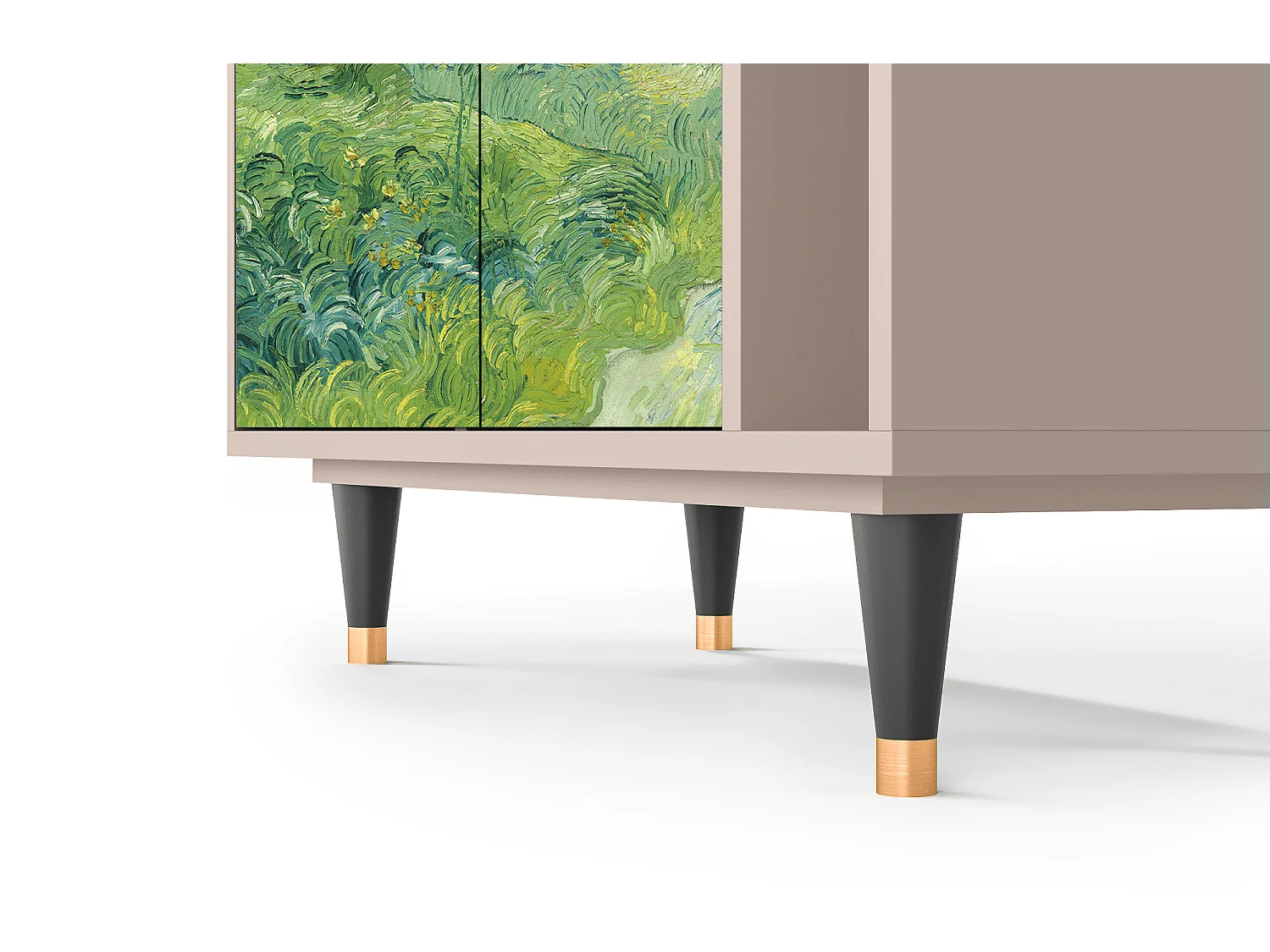 Kredens - 96х110х41 cm - BS6 - Green Wheat Fields, Latte