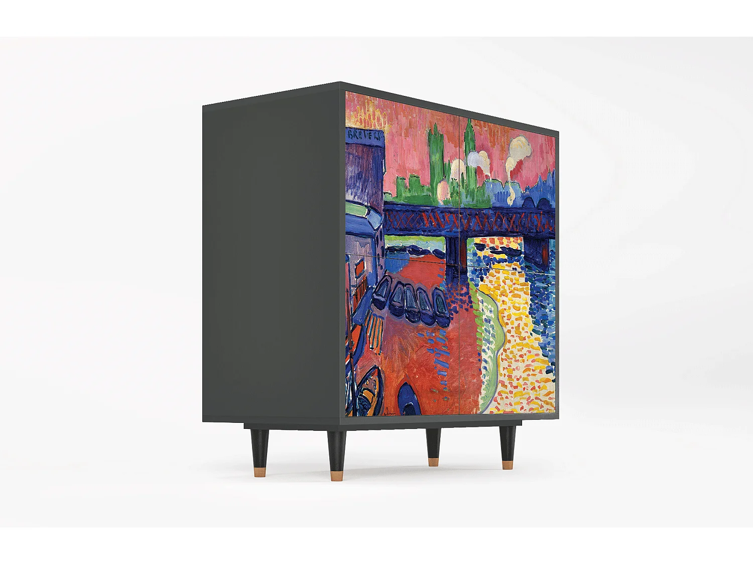 Buffet - 94x96x48 cm - BS3 - Charing Cross Bridge, Anthracite