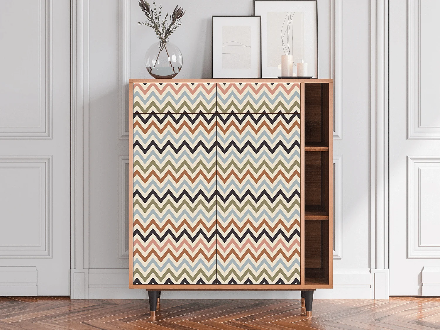 Buffet - 96х110х41 cm - BS6 - Bright Ripple, Noyer