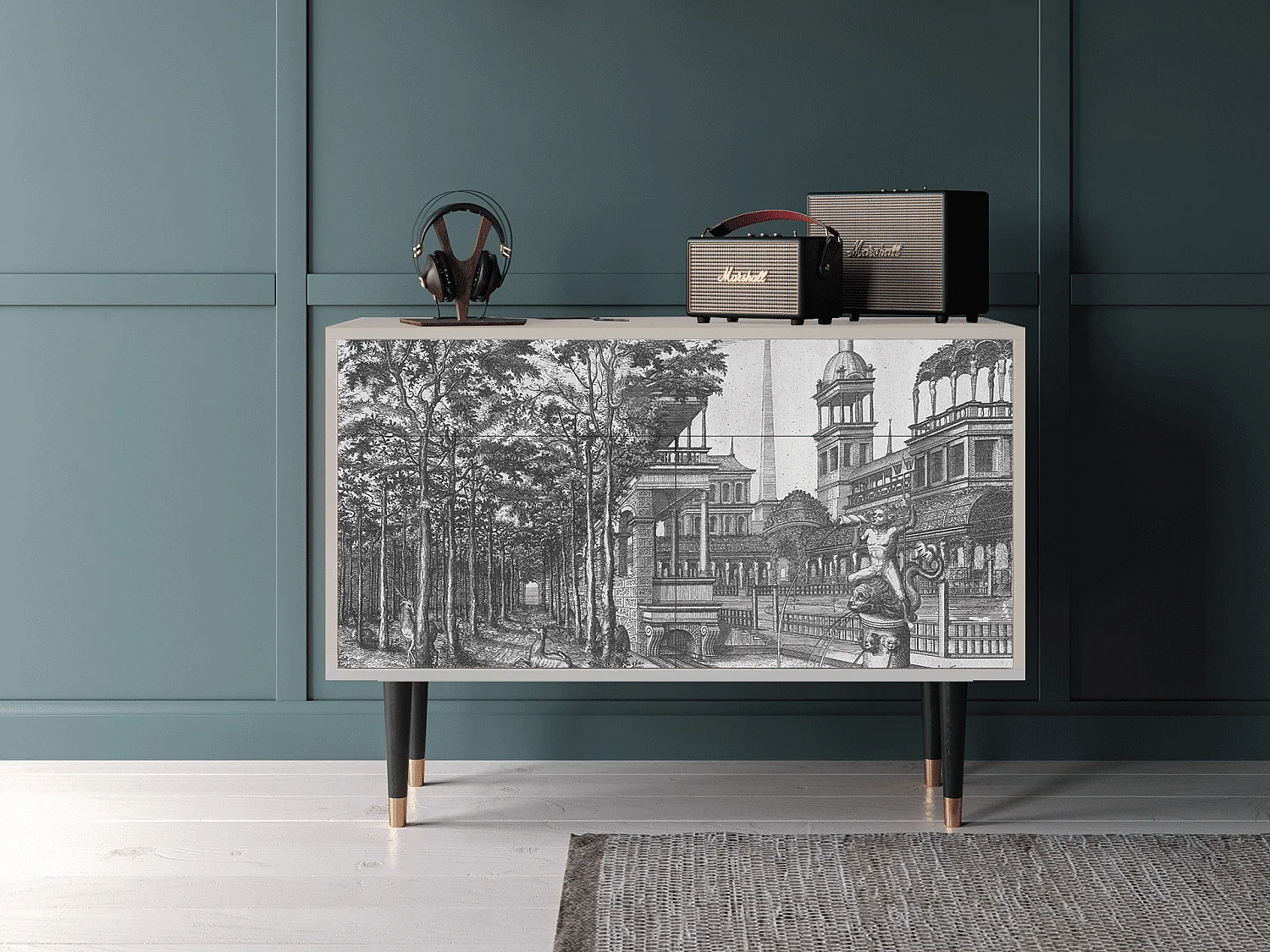 Buffet - 115x85x48 cm - BS4 - View of the Piazza, Sable