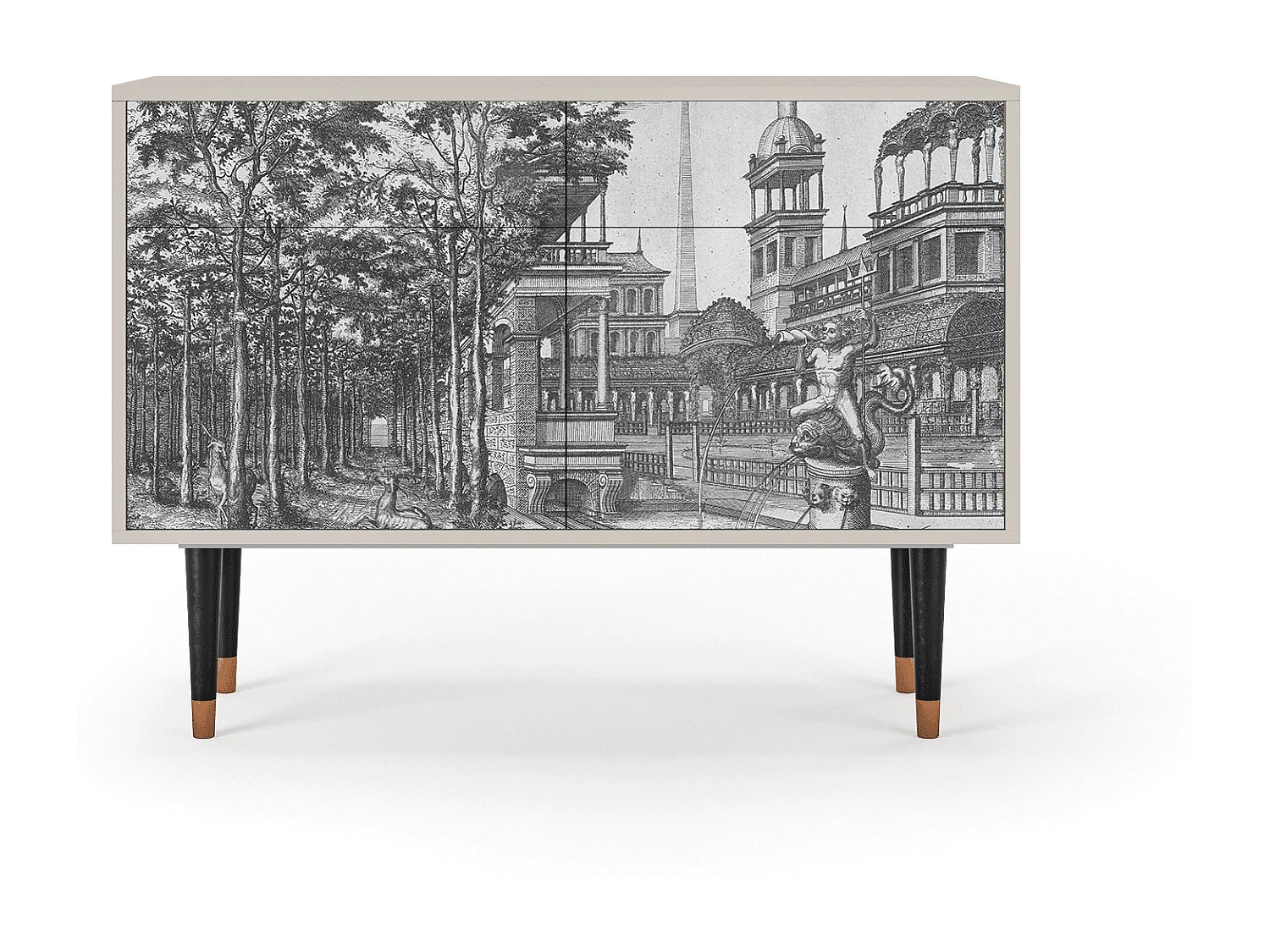 Aparador - 115x85x48 cm - BS4 - View of the Piazza, Areia