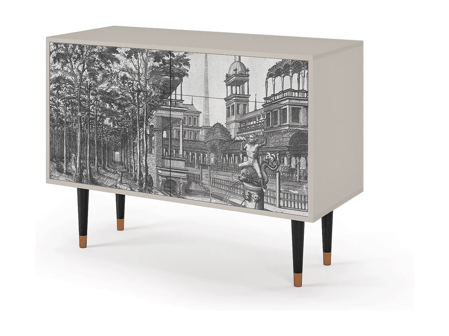 Aparador - 115x85x48 cm - BS4 - View of the Piazza, Areia