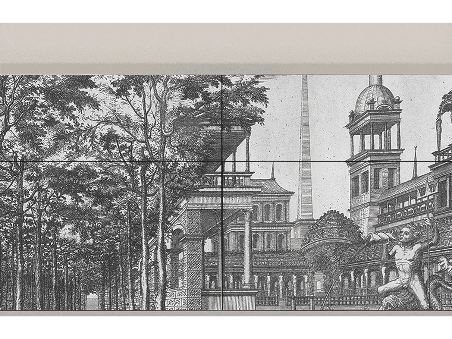 Kredens - 115x85x48 cm - BS4 - View of the Piazza, Piaskowy