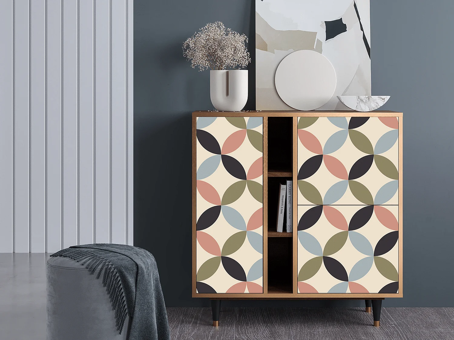 Credenza - 94х96х41 cm - BS5 - Butterfly Effect, Noce