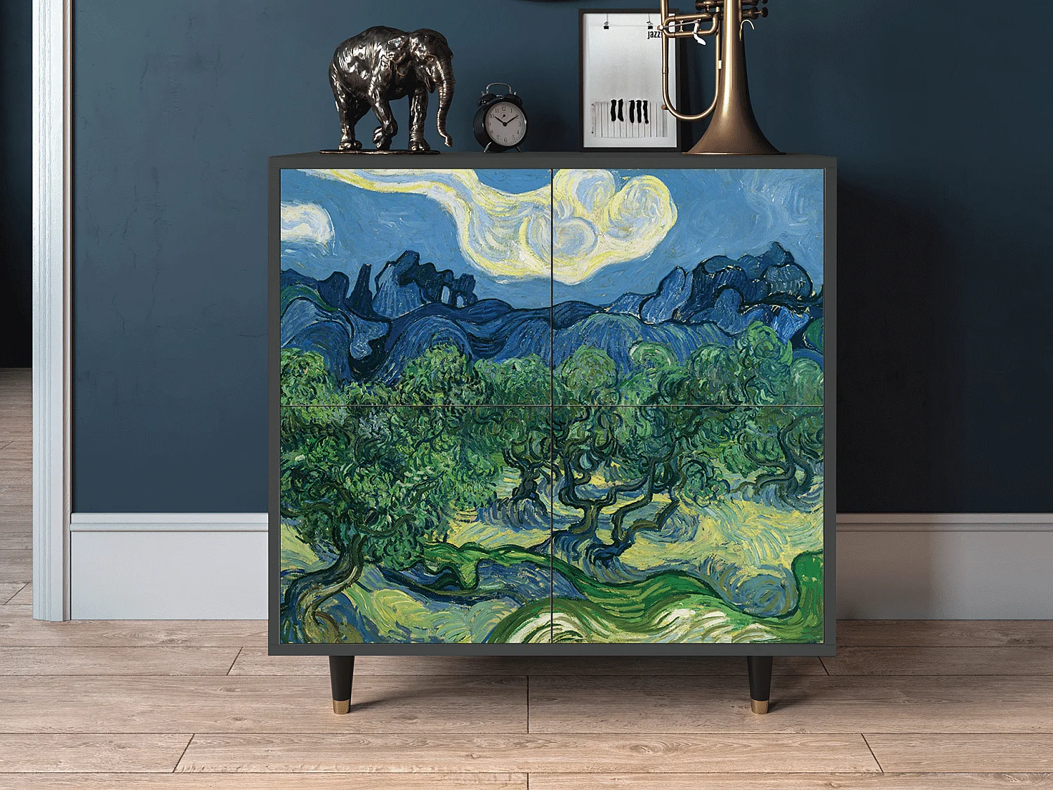 Kredens - 94x96x48 cm - BS3 - The Oil Trees, Antracyt