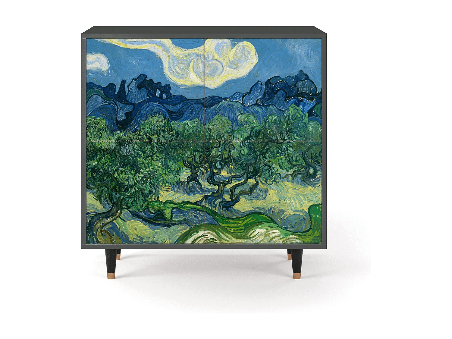 Kredens - 94x96x48 cm - BS3 - The Oil Trees, Antracyt