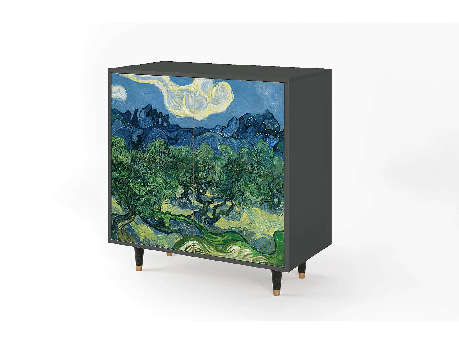 Kredens - 94x96x48 cm - BS3 - The Oil Trees, Antracyt