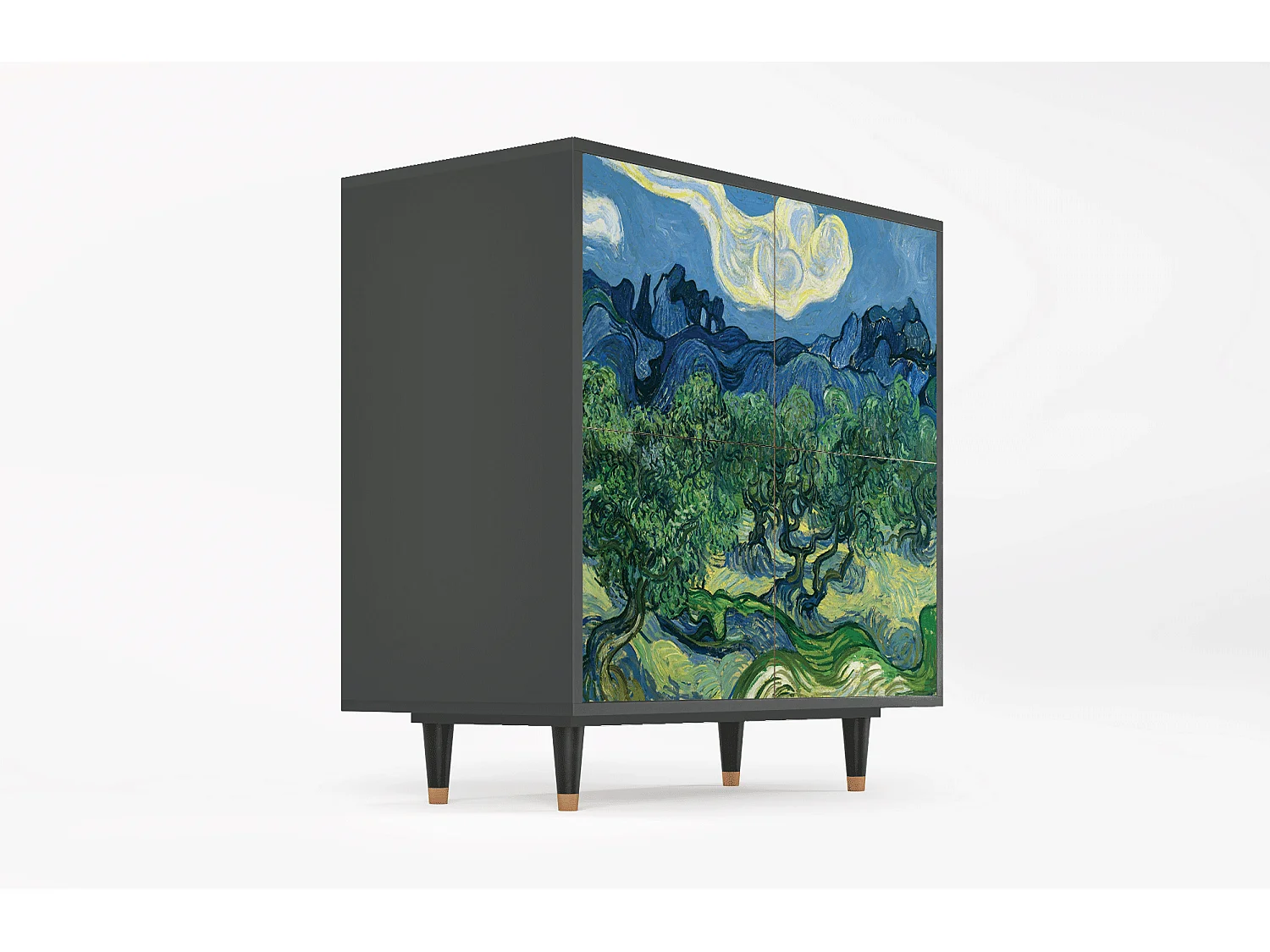 Kredens - 94x96x48 cm - BS3 - The Oil Trees, Antracyt