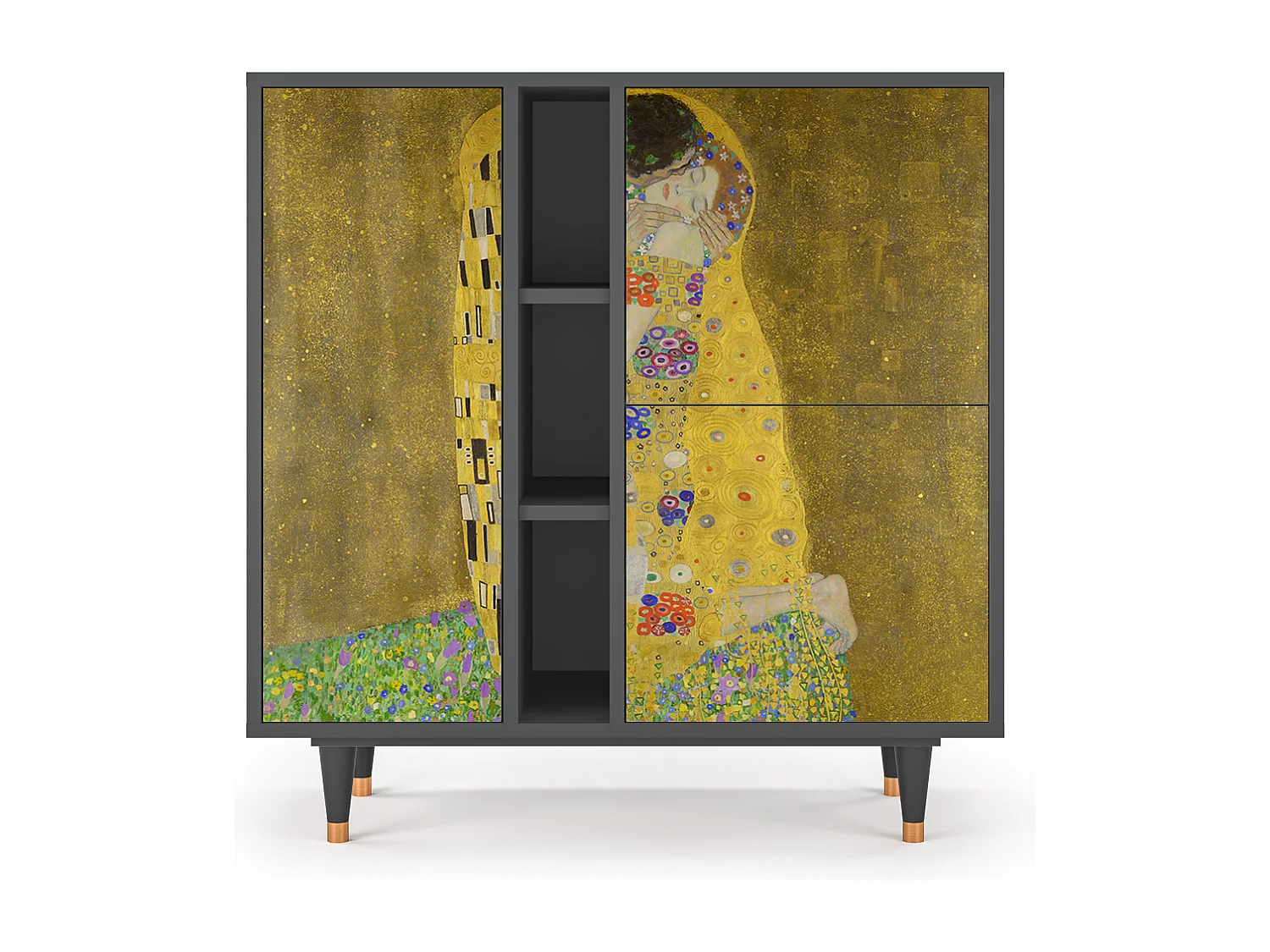 Kredens - 94х96х41 cm - BS5 - The Kiss by Klimt , Antracyt