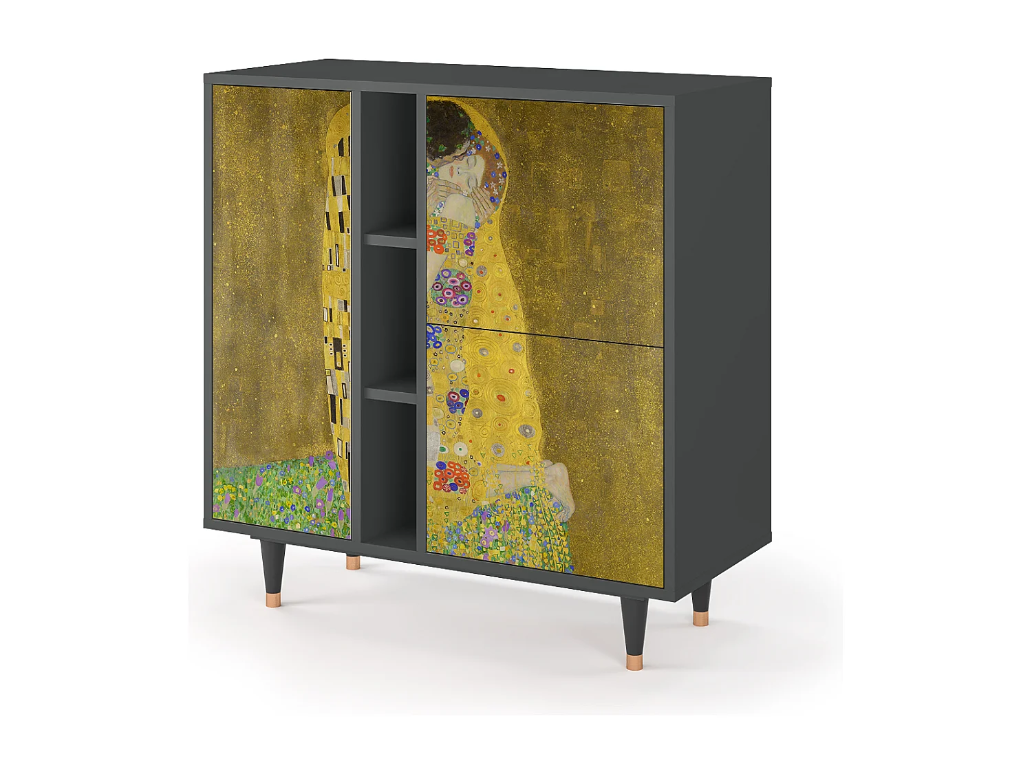 Kredens - 94х96х41 cm - BS5 - The Kiss by Klimt , Antracyt