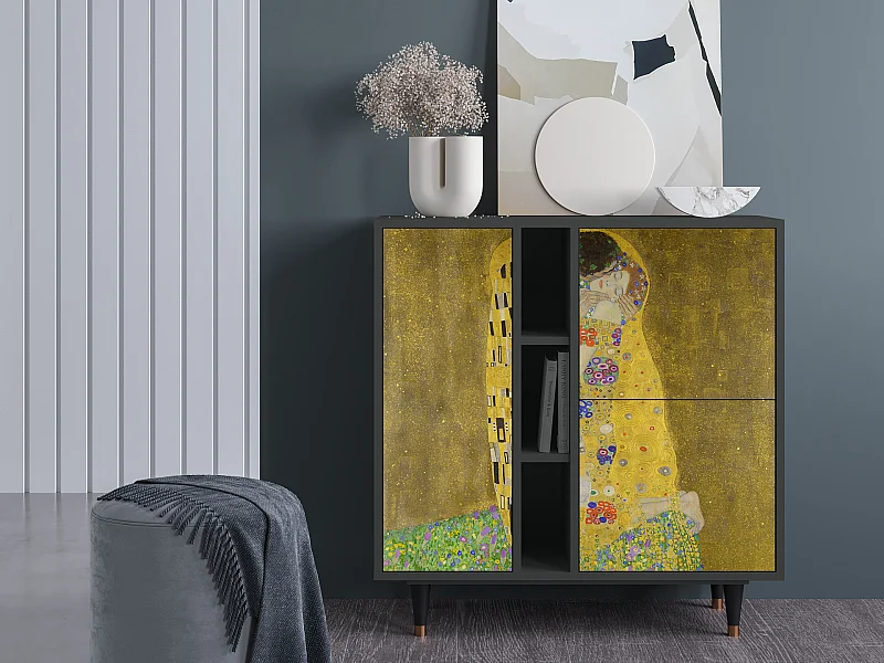 Kredens - 94х96х41 cm - BS5 - The Kiss by Klimt , Antracyt